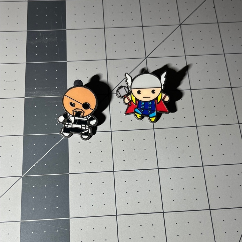 Disney Marvel Character Pins - Black, Blue, Yellow